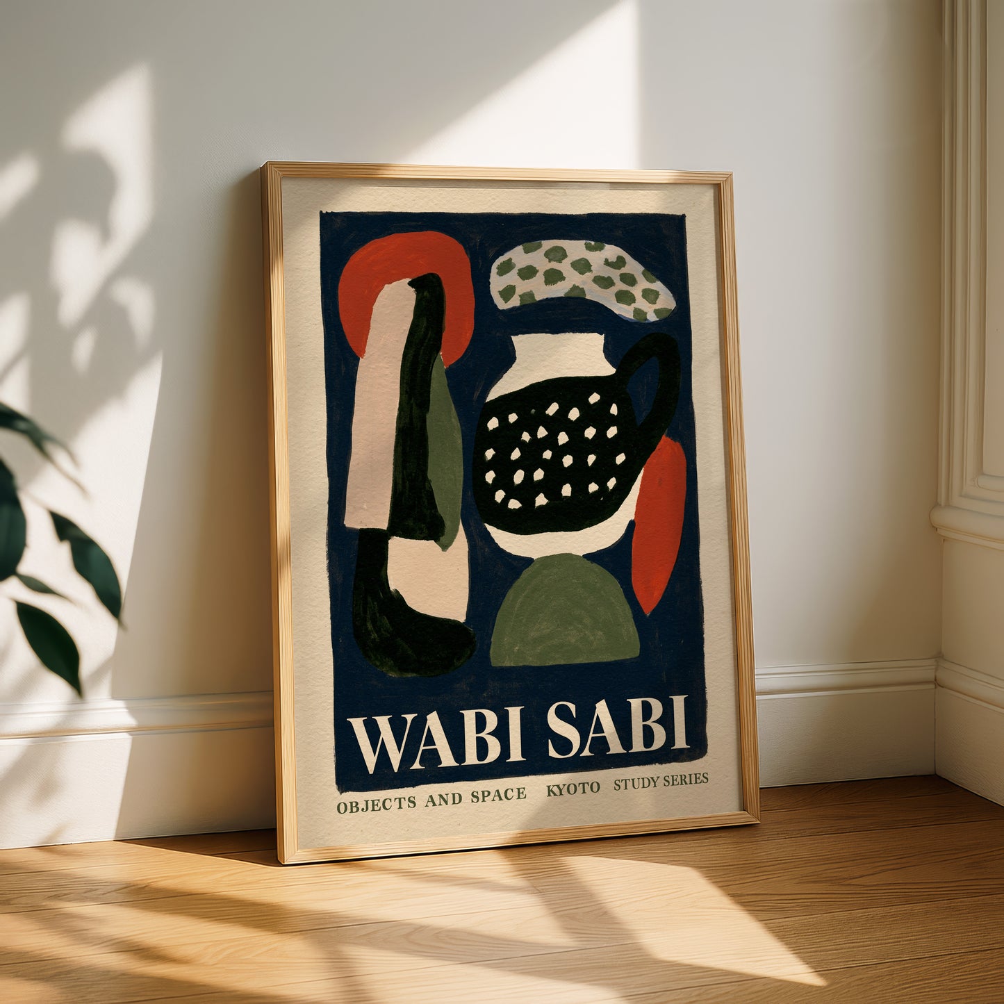 Wabi Sabi Objects Print — Navy