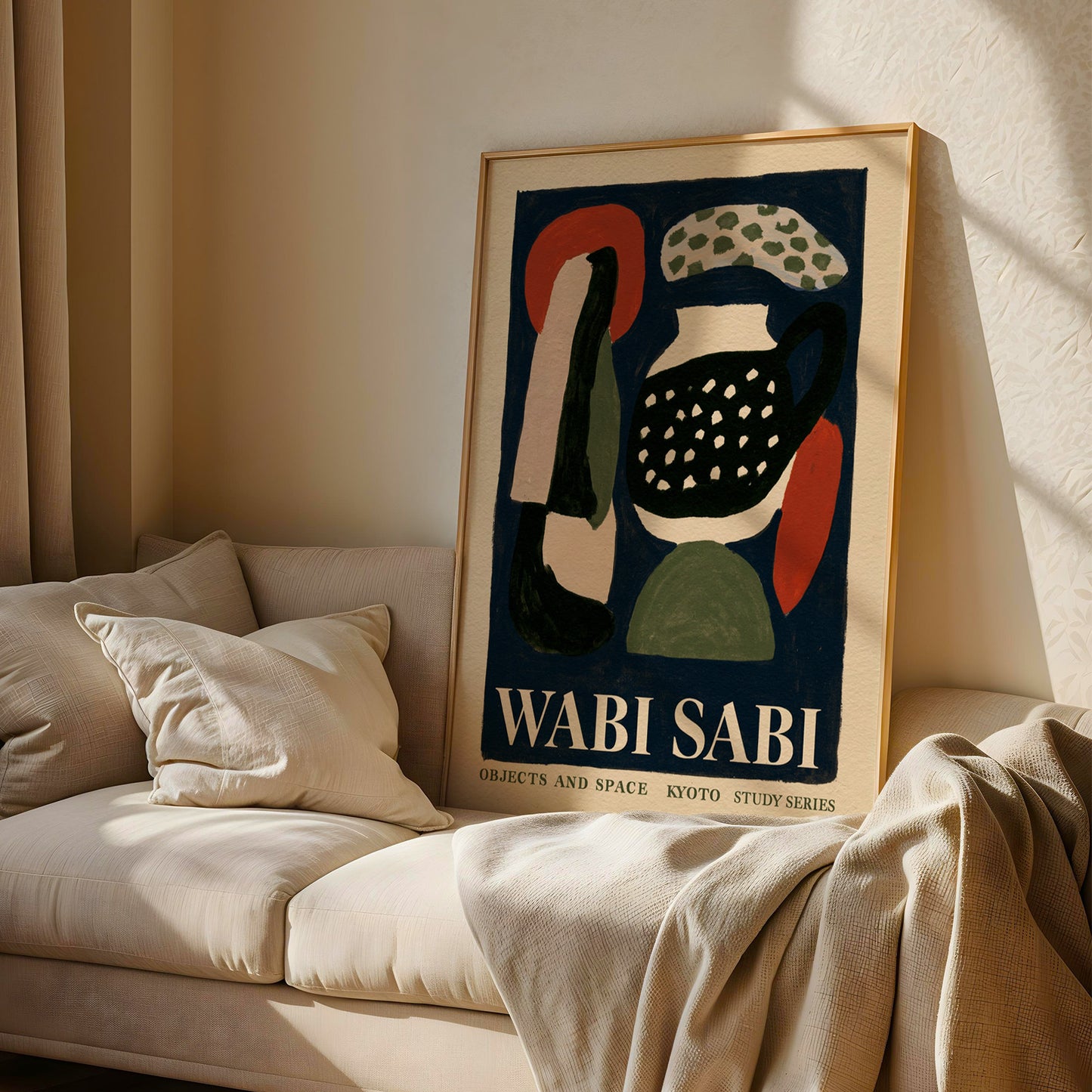 Wabi Sabi Objects Print — Navy