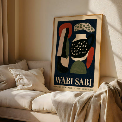 Wabi Sabi Objects Print — Navy