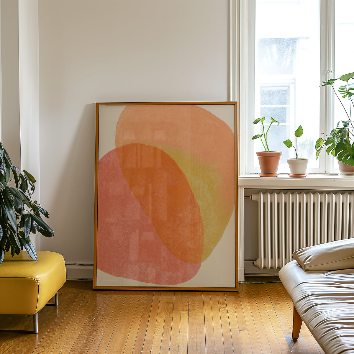 Warm Watercolour Abstract Print