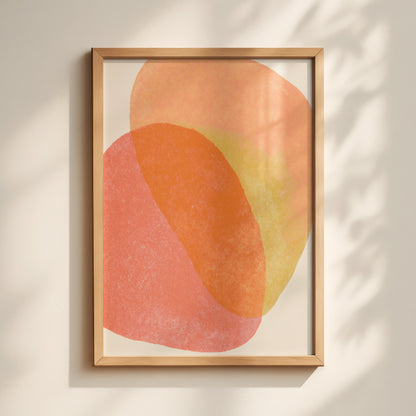 Warm Watercolour Abstract Print