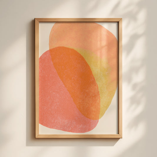 Warm Watercolour Abstract Print