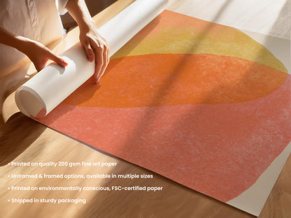 Warm Watercolour Abstract Print