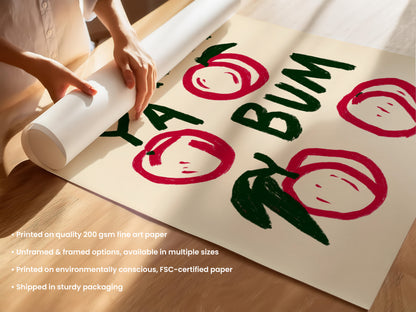 Wash Ya Bum Peach Print