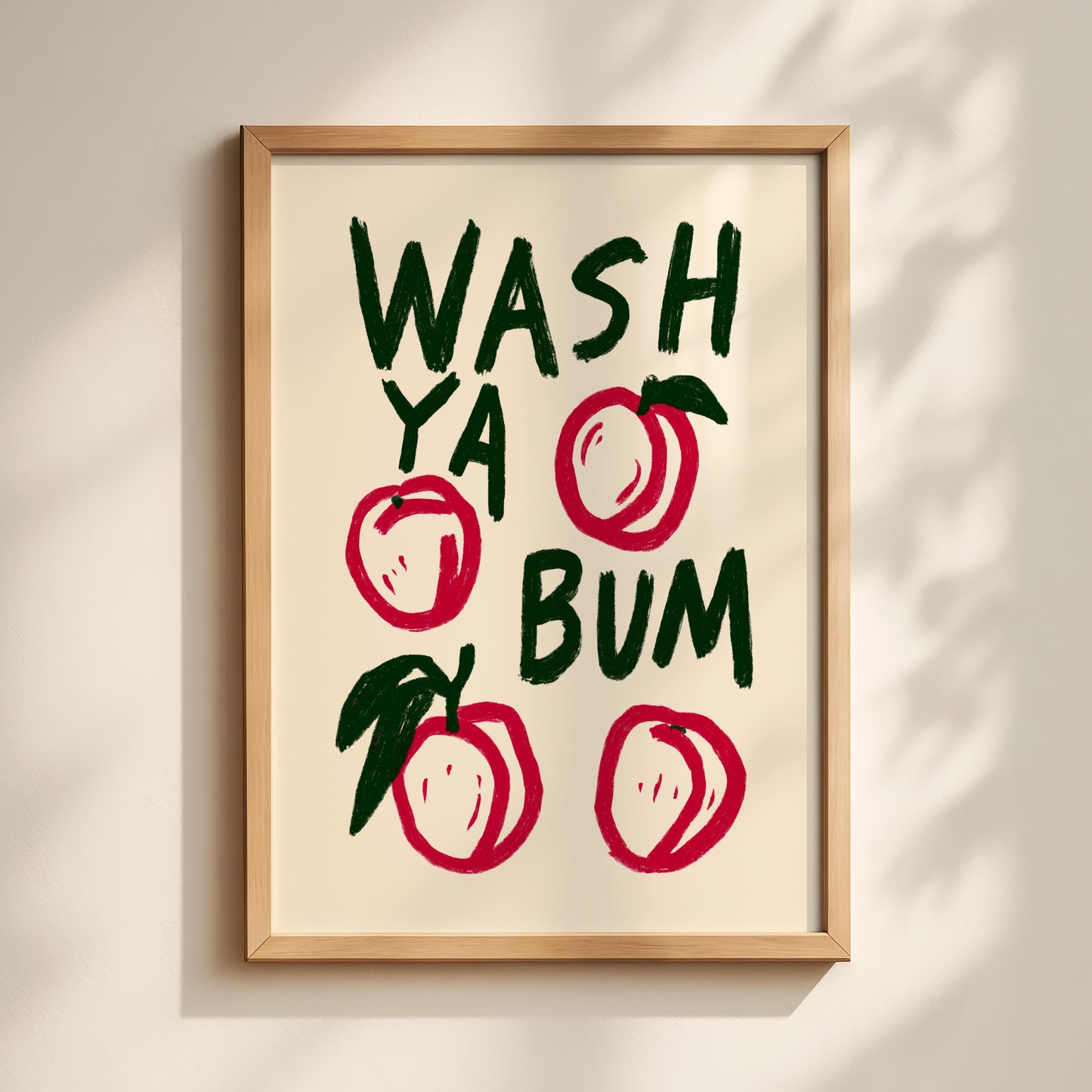 Wash Ya Bum Peach Print
