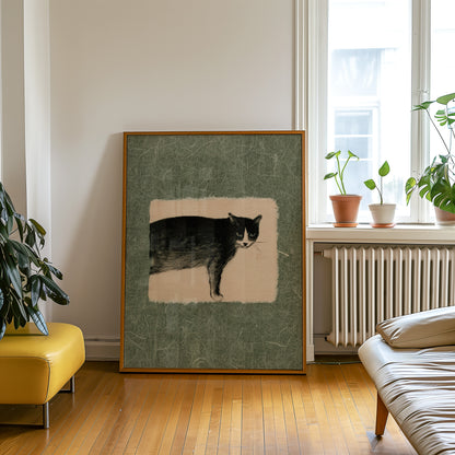 Watchful Tuxedo Cat Print 02 Living Room-media-4.jpg