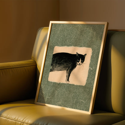 Watchful Tuxedo Cat Print 03 Living Room-media-37.jpg