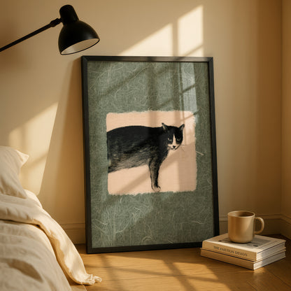 Watchful Tuxedo Cat Print 04 Living Room-media-24.jpg