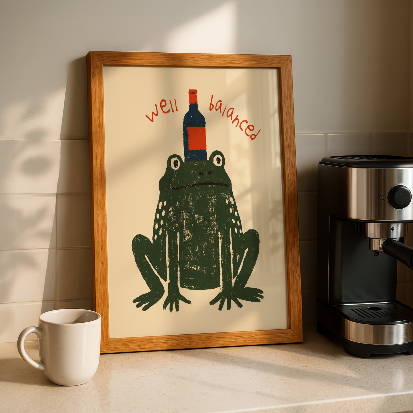 Frog Wine Print