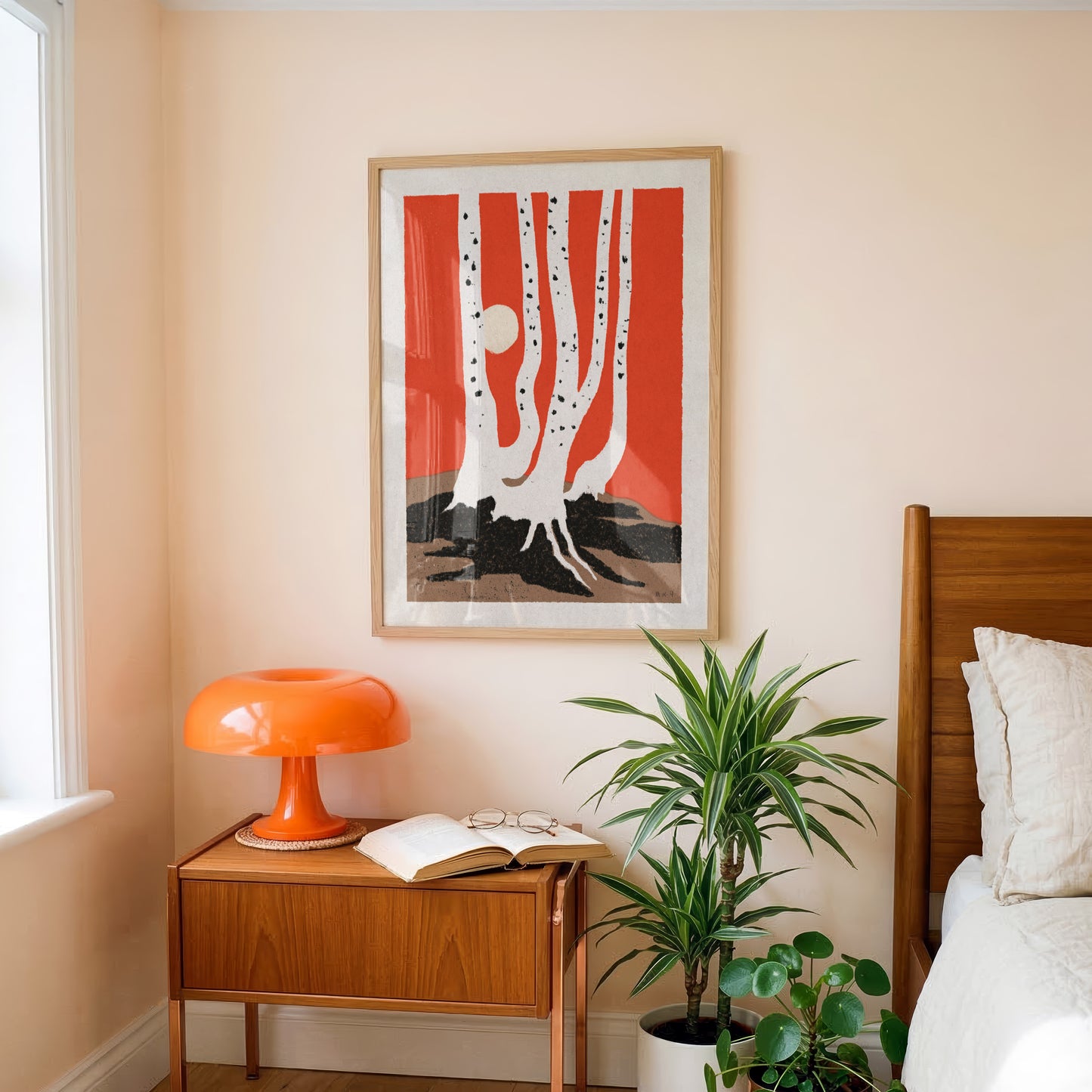 White Birch Trees Print