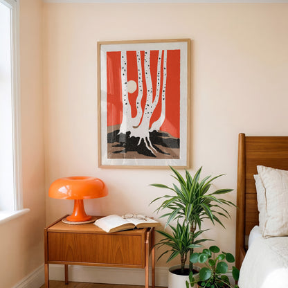 White Birch Trees Print
