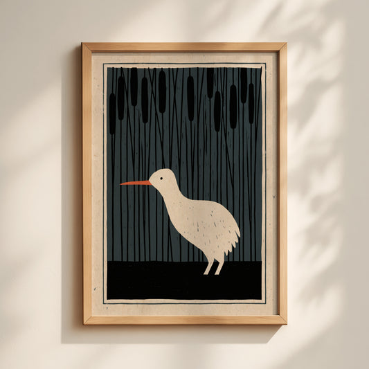White Stork Print