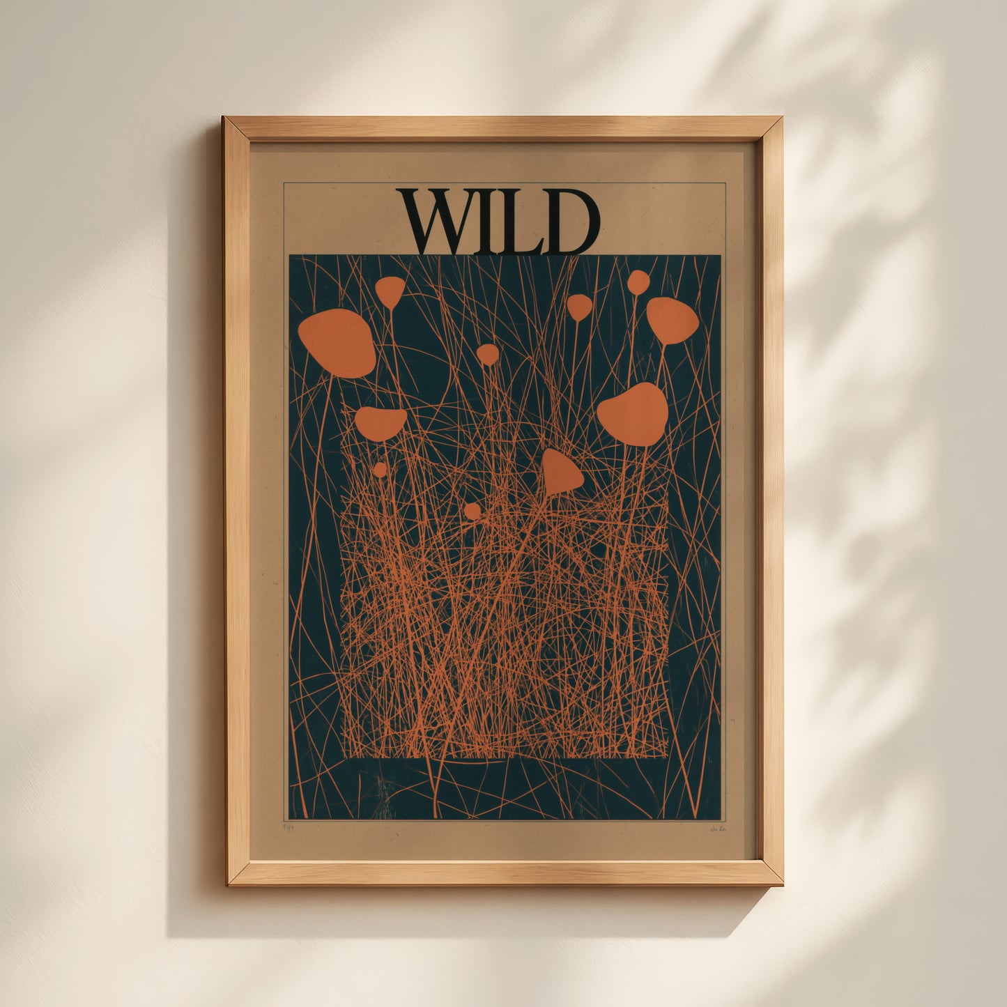 Wild Meadow Orange Print