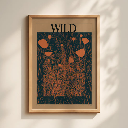 Wild Meadow Orange Print