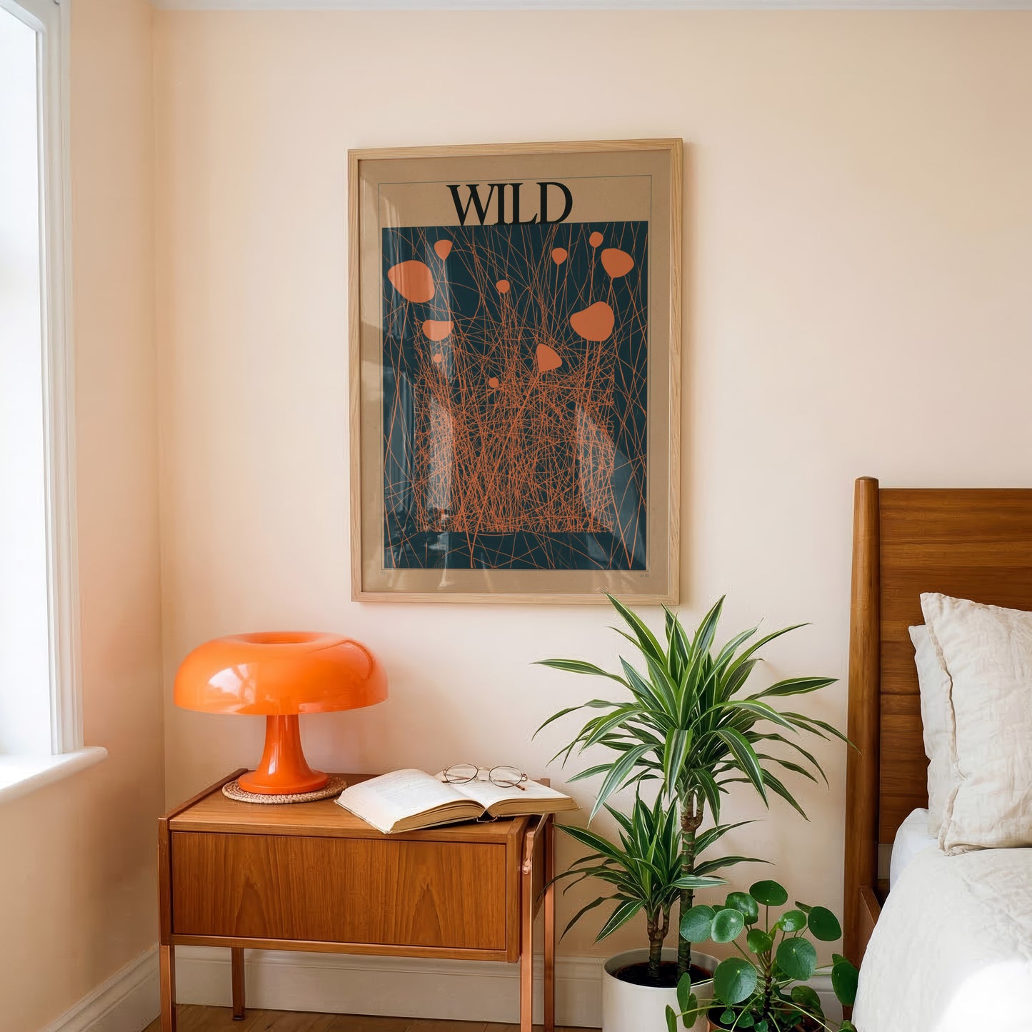 Wild Meadow Orange Print