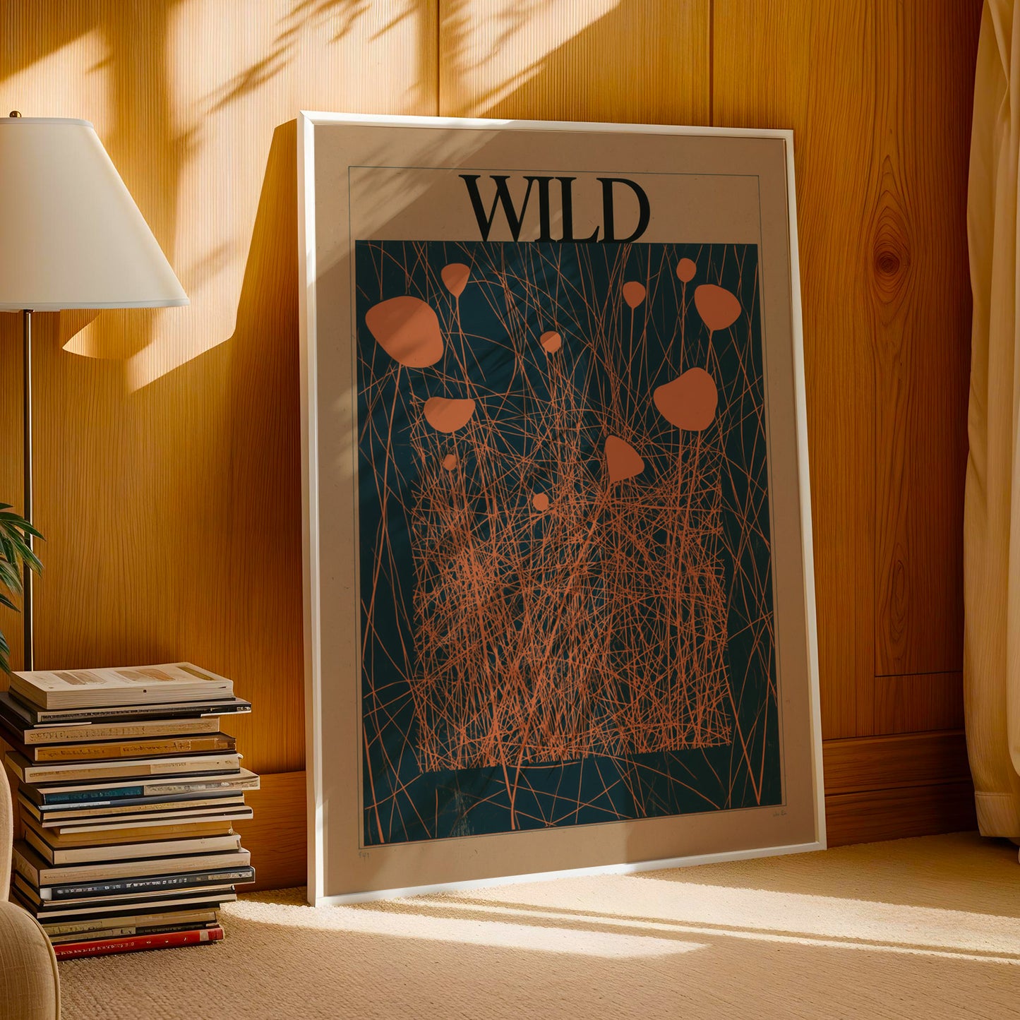 Wild Meadow Orange Print