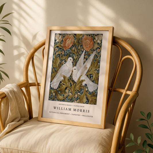 William Morris White Doves Print