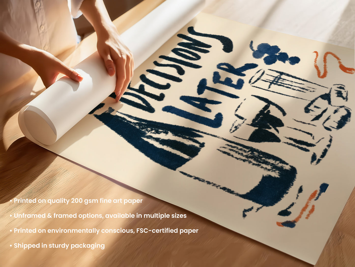 Wine First, Decisions Later Print