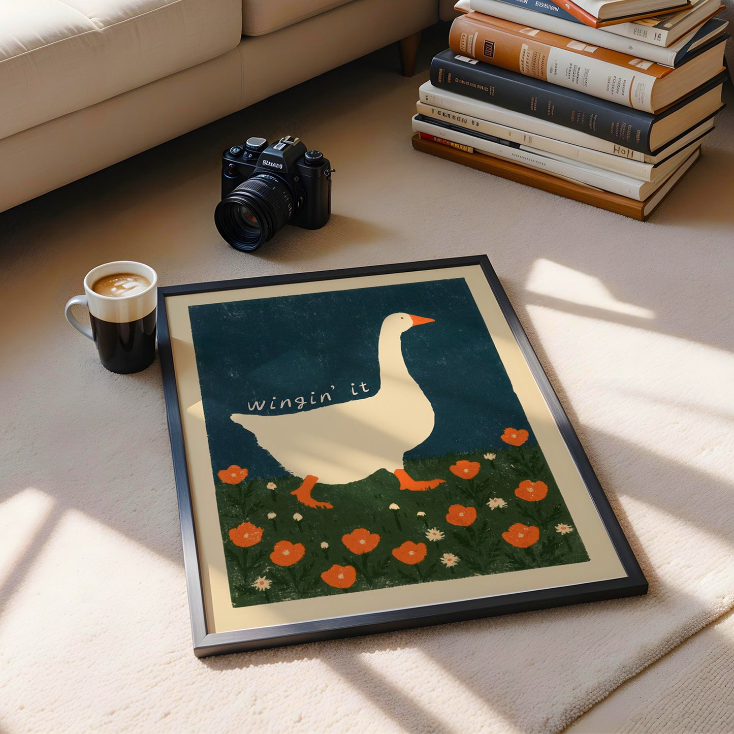 Wingin' It Goose Floral Print