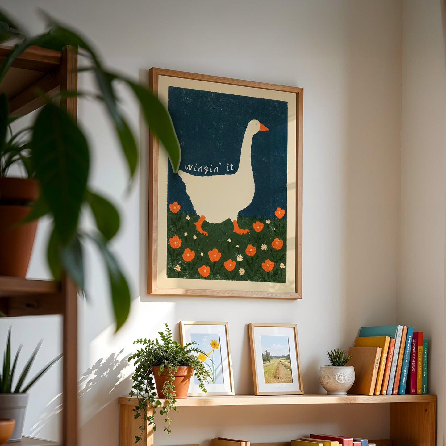 Wingin' It Goose Floral Print