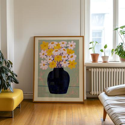 Yellow Daisy Flower Print