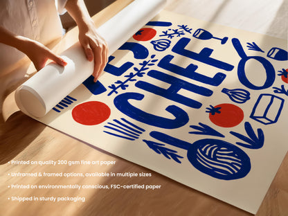 Yes Chef Kitchen Print