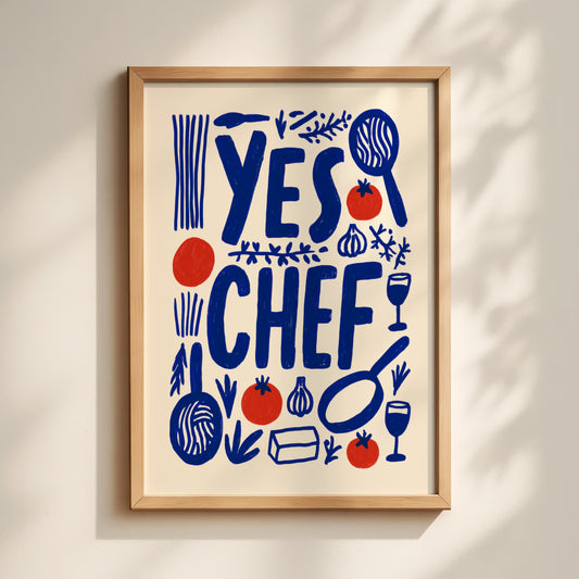 Yes Chef Kitchen Print