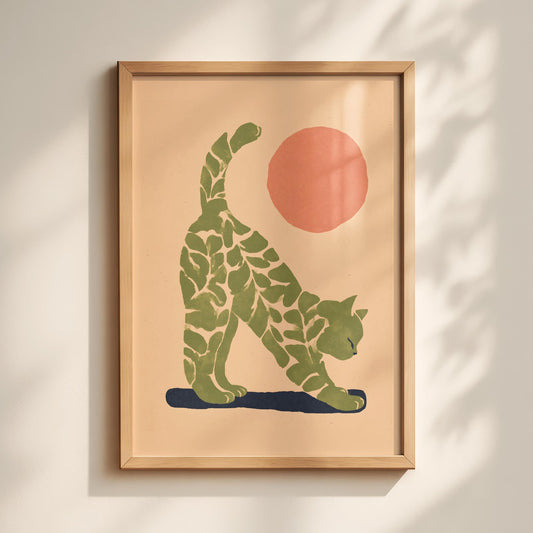 Yoga Cat Print