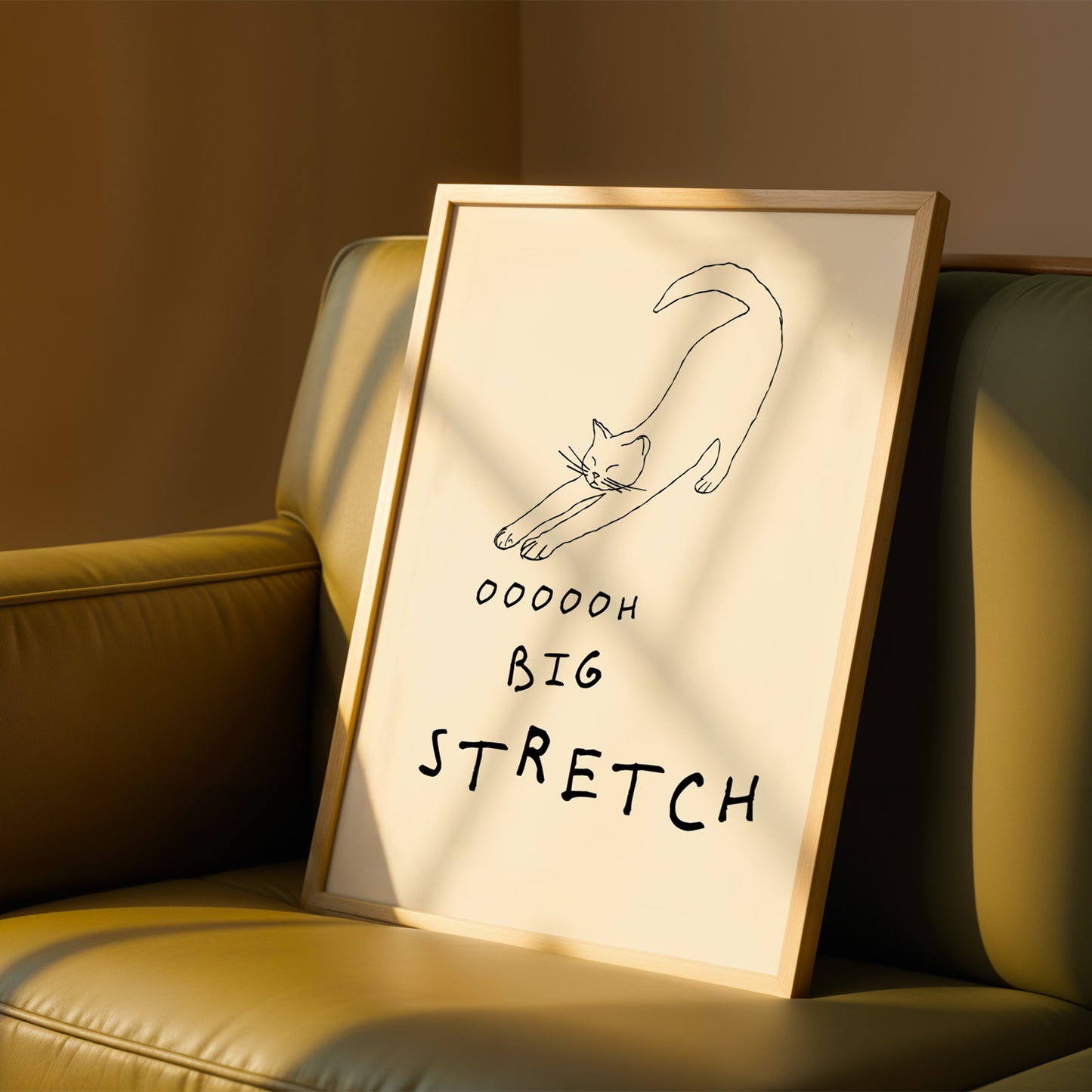 Cat "Big Stretch" Print