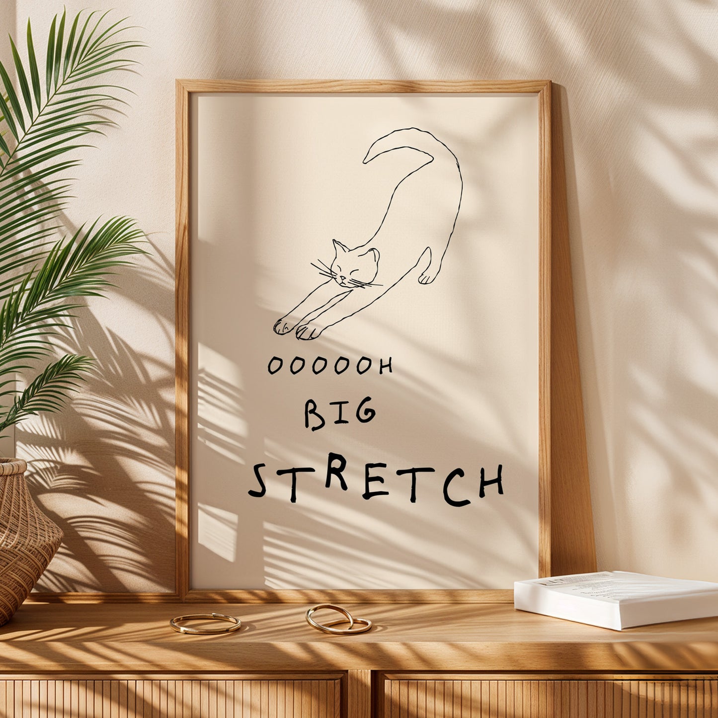 Cat "Big Stretch" Print