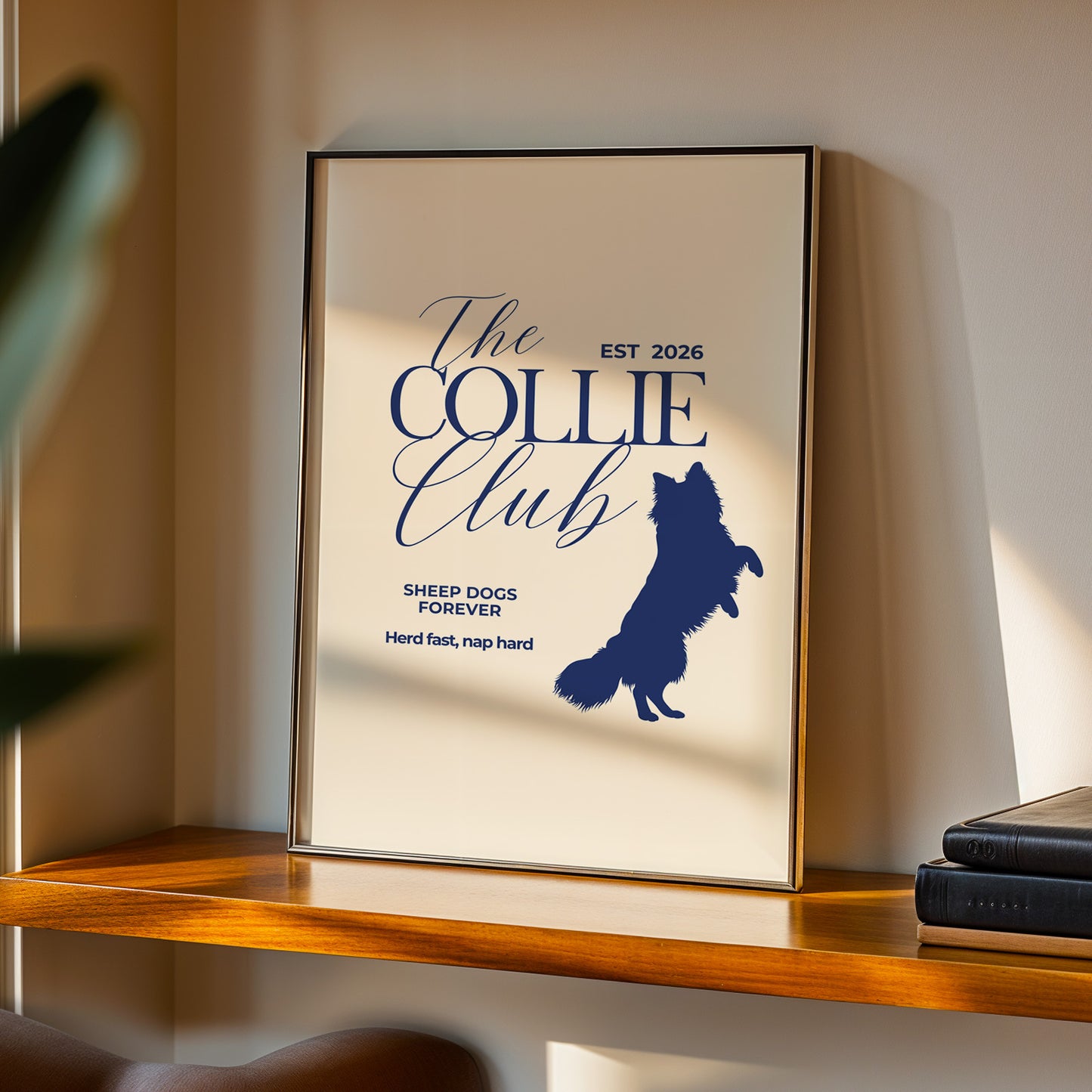 The Border Collie Club Typography Print