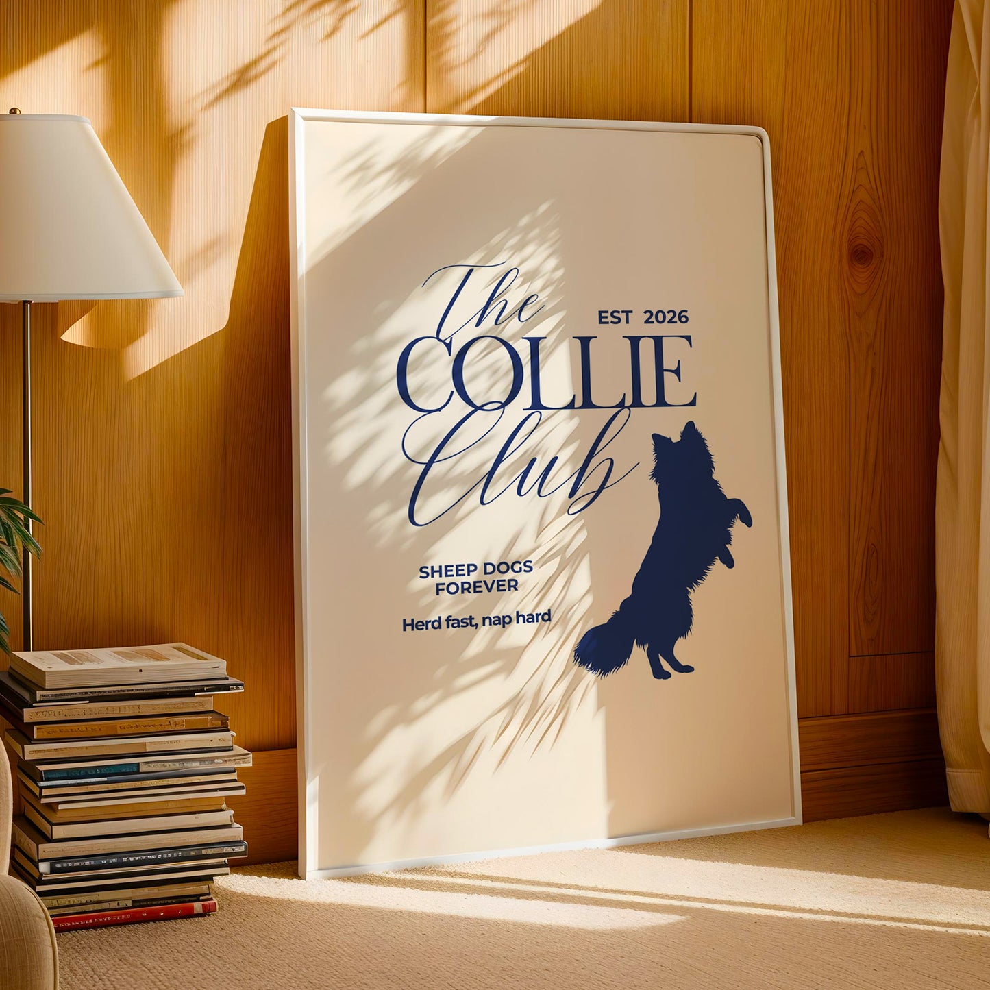 The Border Collie Club Typography Print