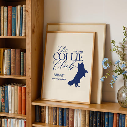 The Border Collie Club Typography Print