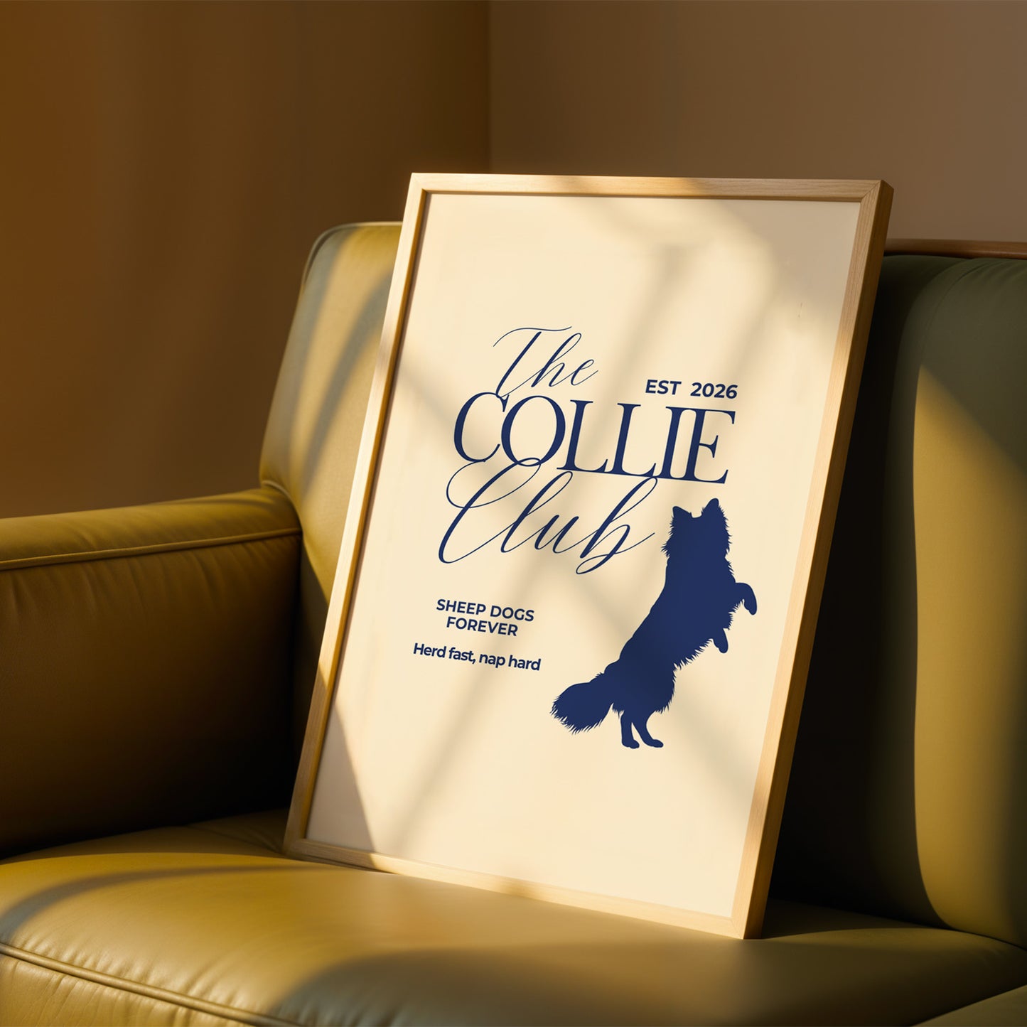 The Border Collie Club Typography Print