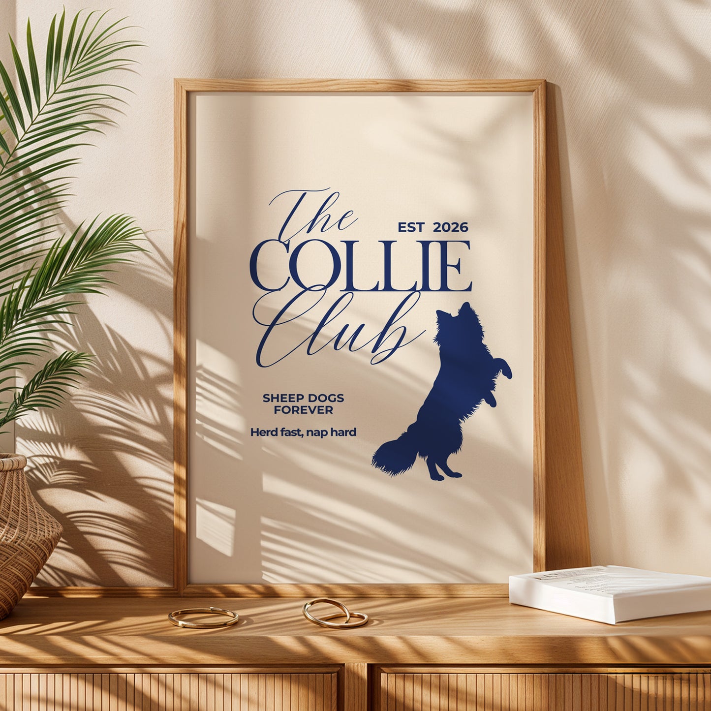 The Border Collie Club Typography Print