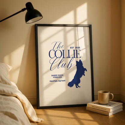 The Border Collie Club Typography Print