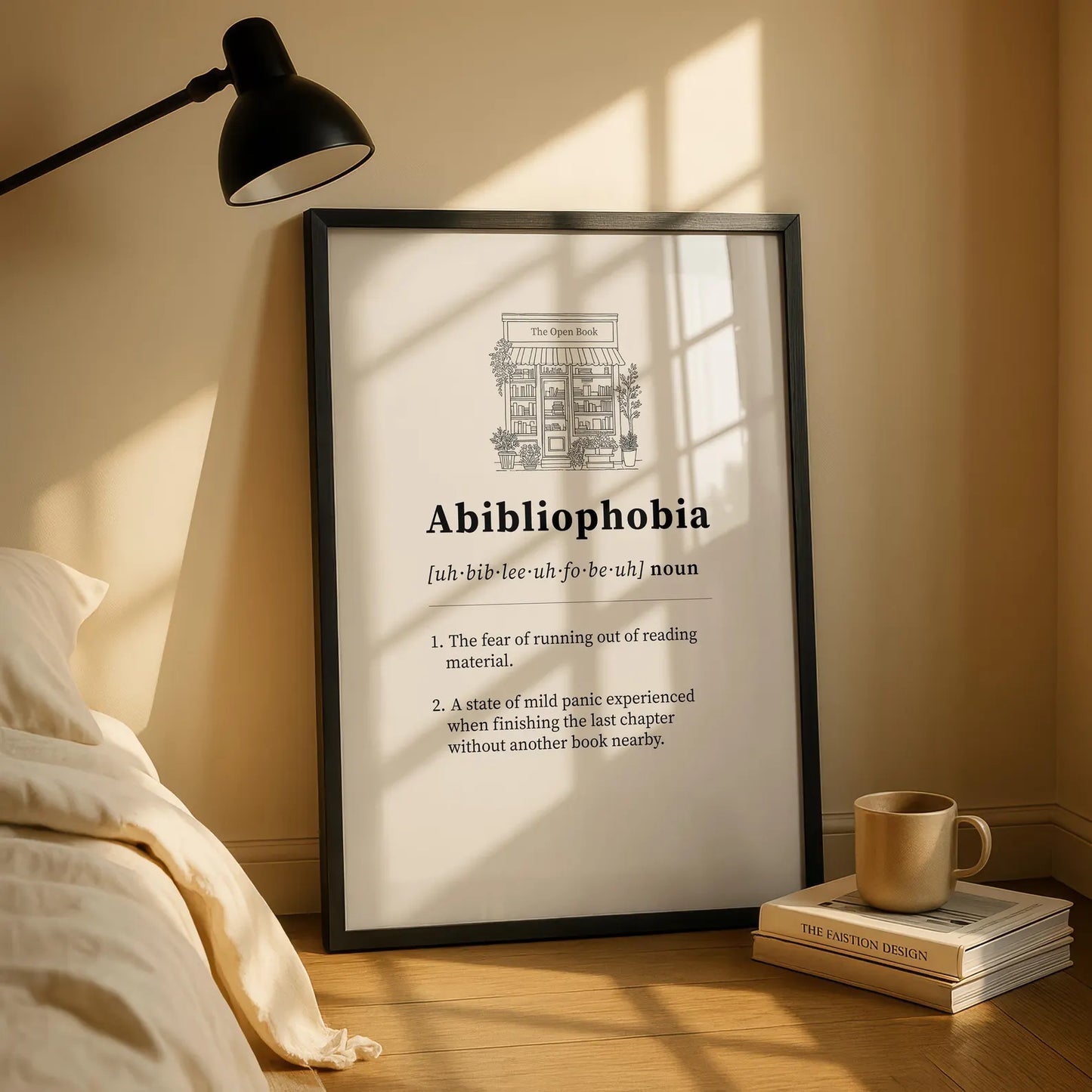 Abibliophobia Definition Print