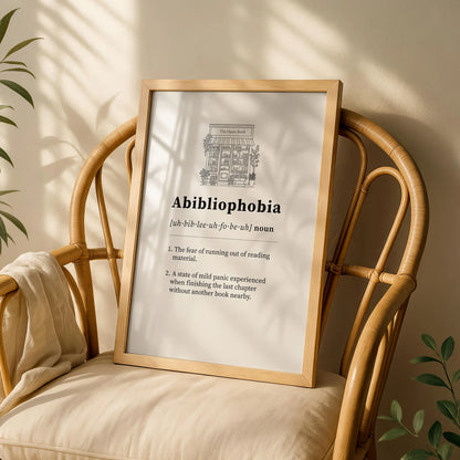Abibliophobia Definition Print
