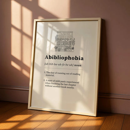Abibliophobia Definition Print