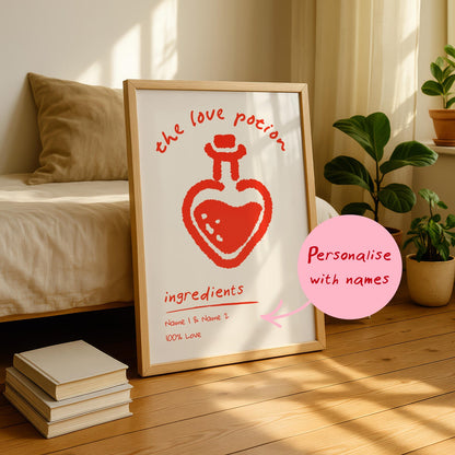 Personalised Love Potion Print