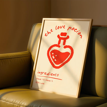 Personalised Love Potion Print
