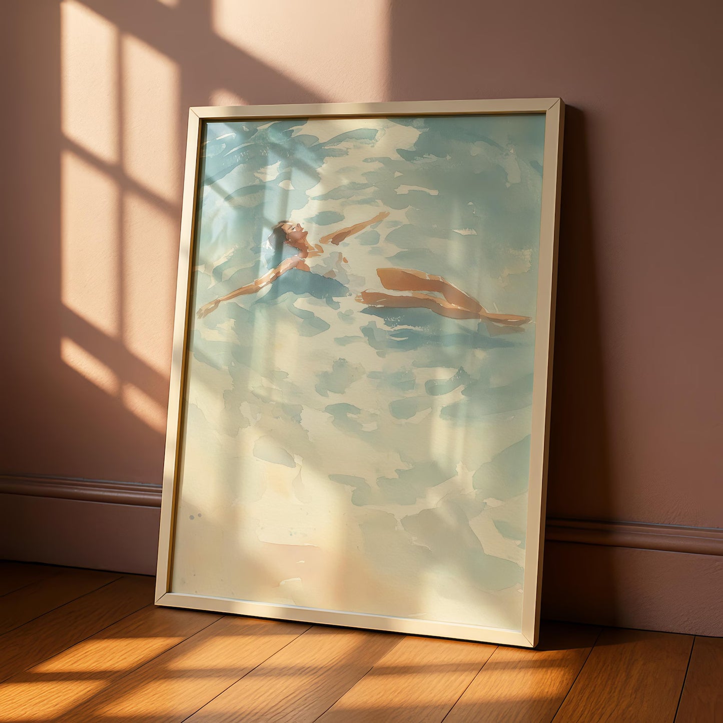 Ocean Woman Swimming Print