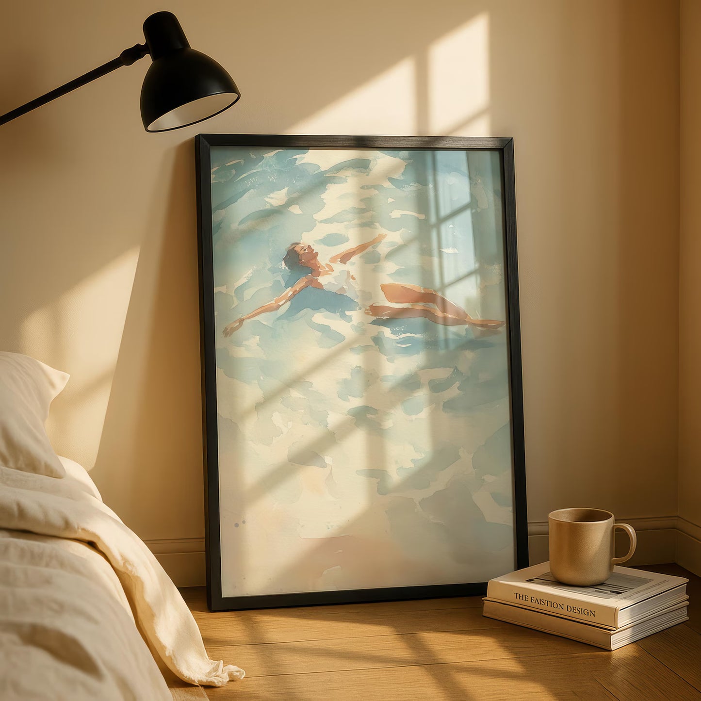 Ocean Woman Swimming Print