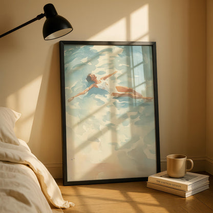 Ocean Woman Swimming Print