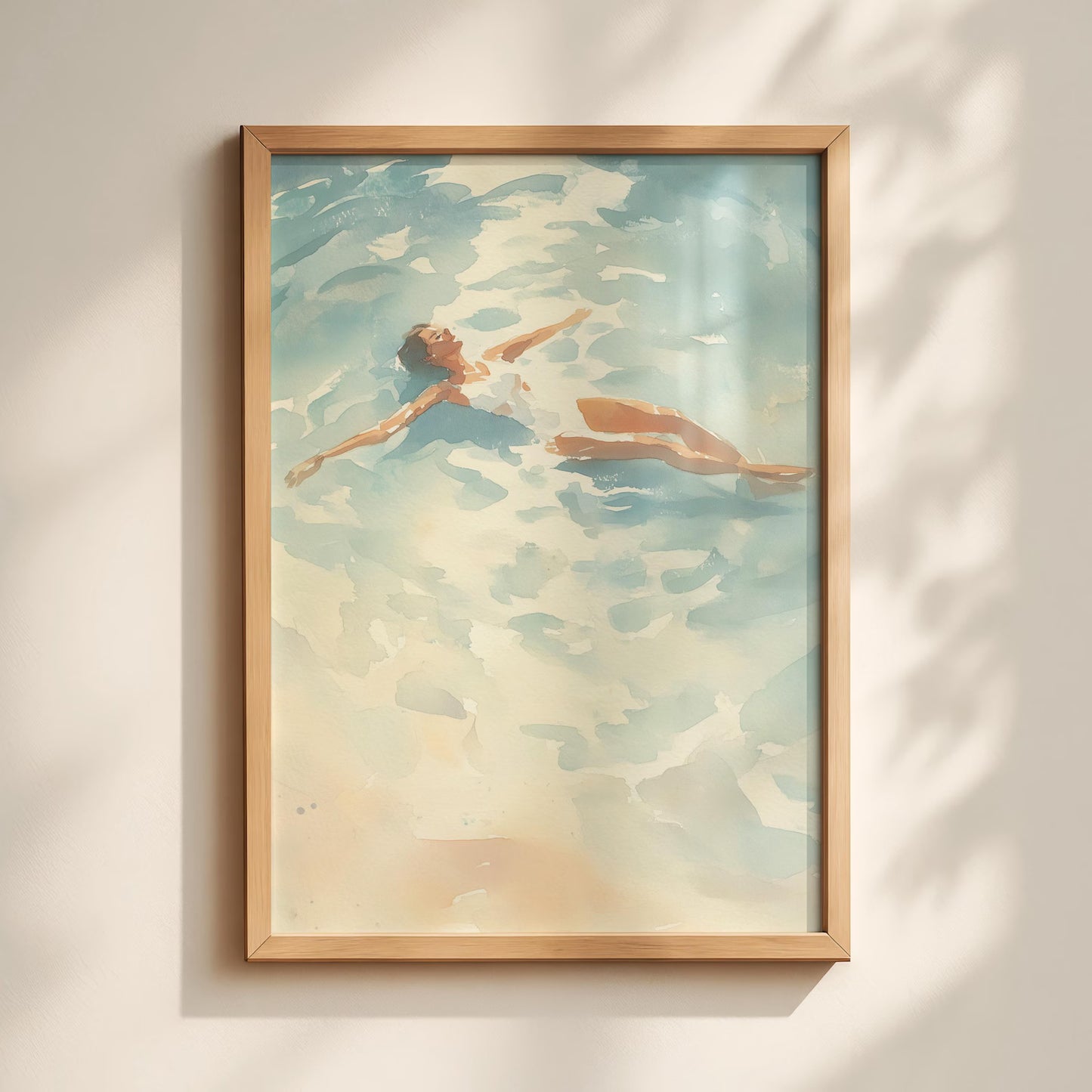 Ocean Woman Swimming Print