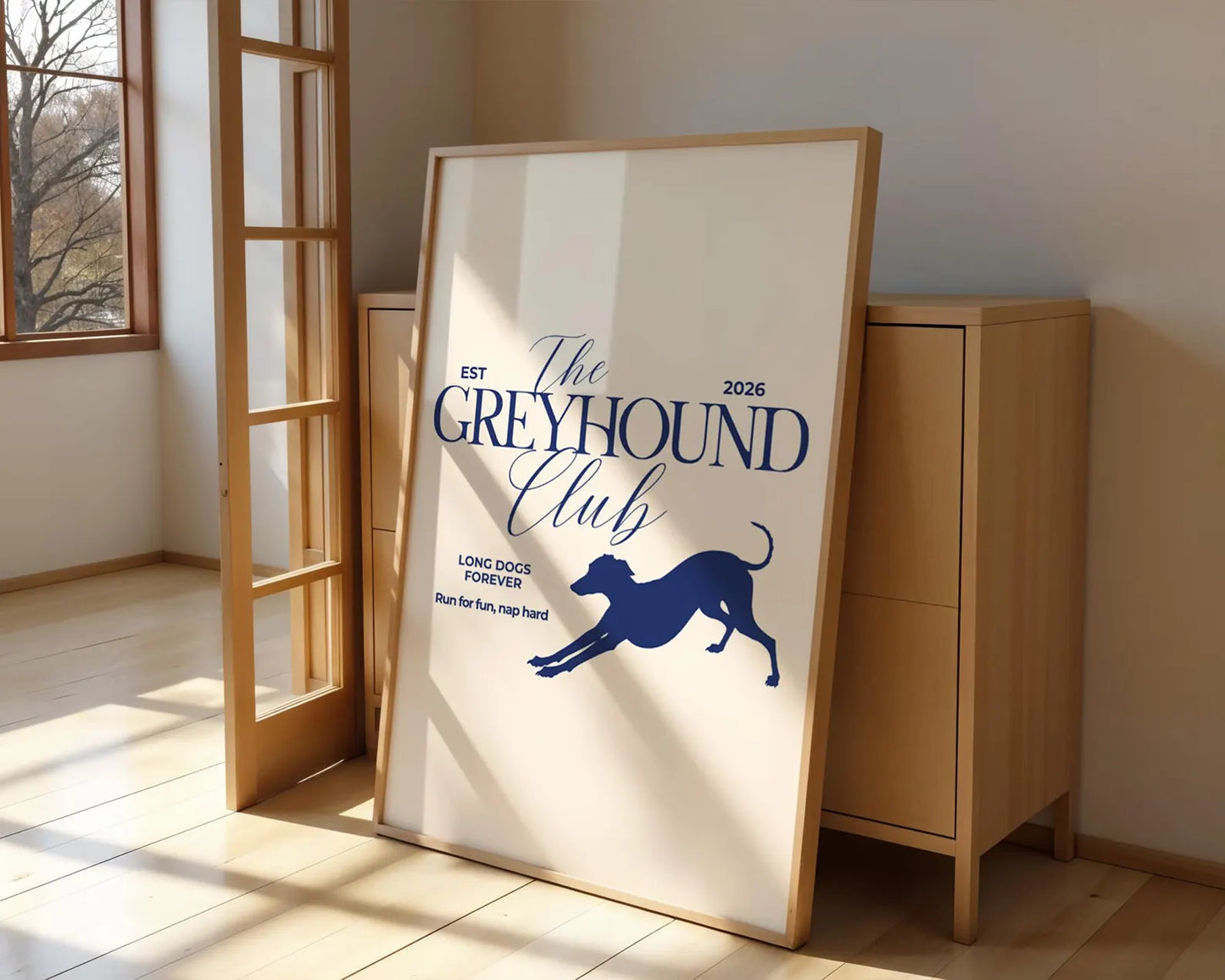 The Greyhound Club Typography Print