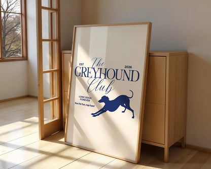 The Greyhound Club Typography Print