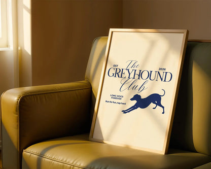 The Greyhound Club Typography Print