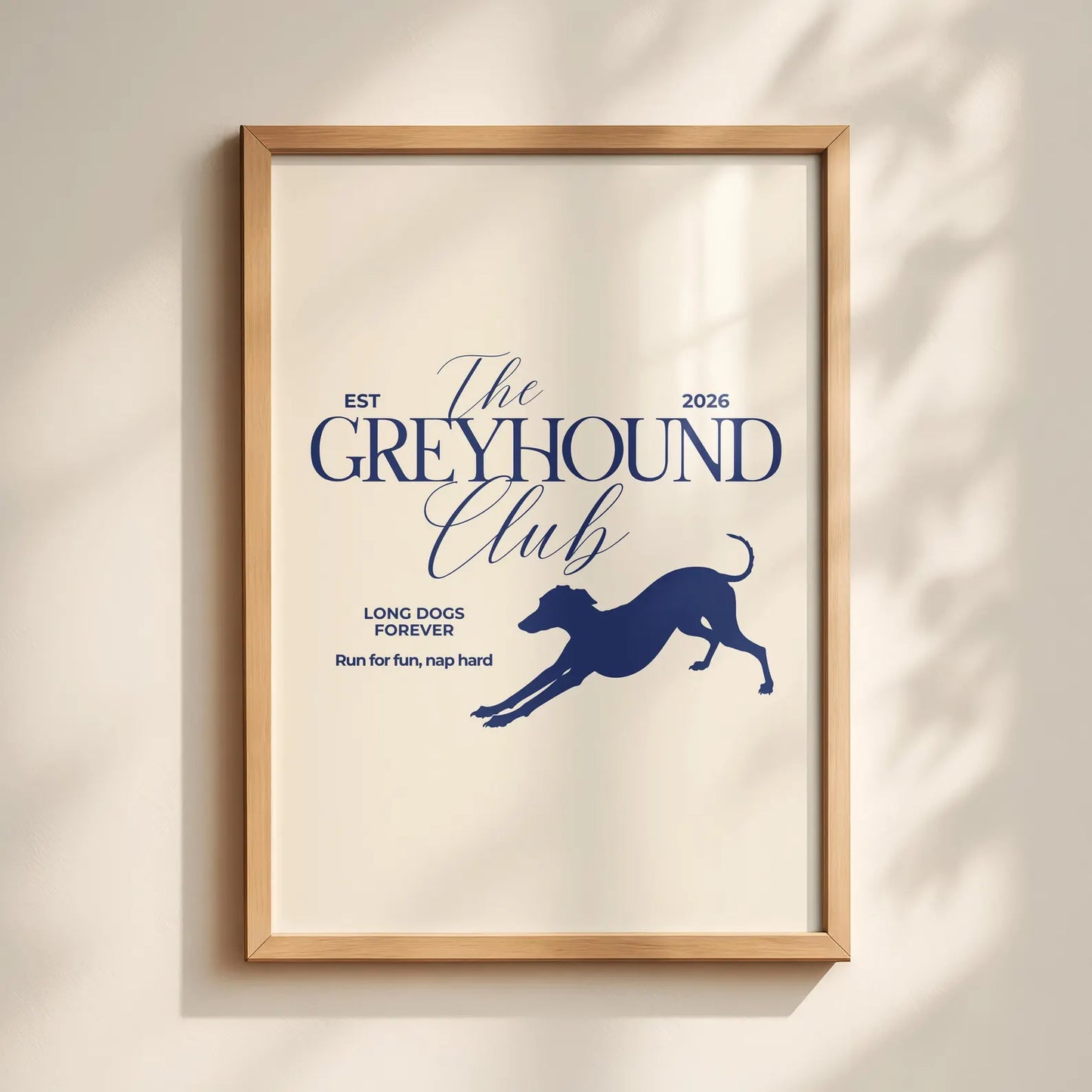 The Greyhound Club Typography Print