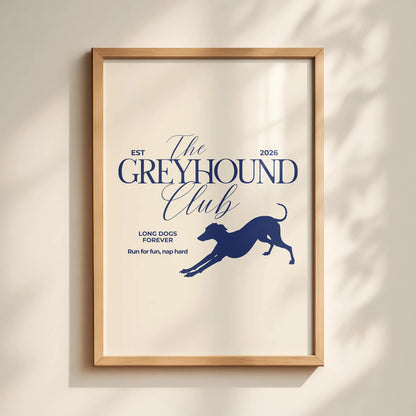 The Greyhound Club Typography Print